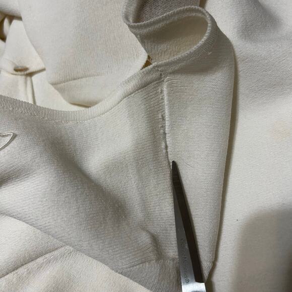 Ruby Rd Women Cardigan Sweater Ivory Embroidered Beaded Cottagecore Boho Classic - Picture 4 of 11